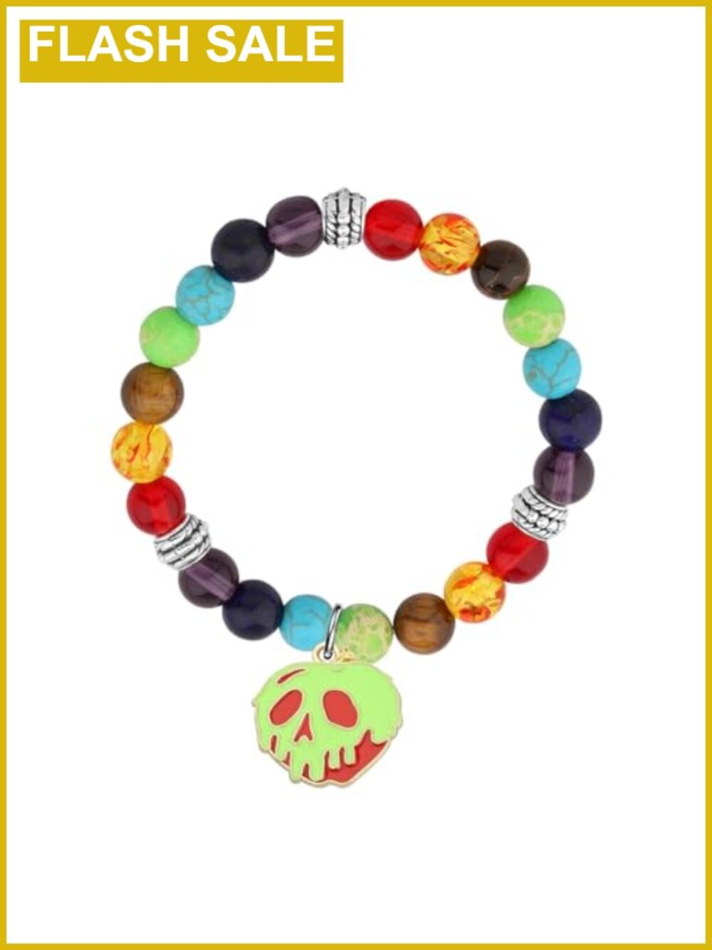 Evil Queen Poison Apple Bracelet for Women Stainless Steel Link Bracelet